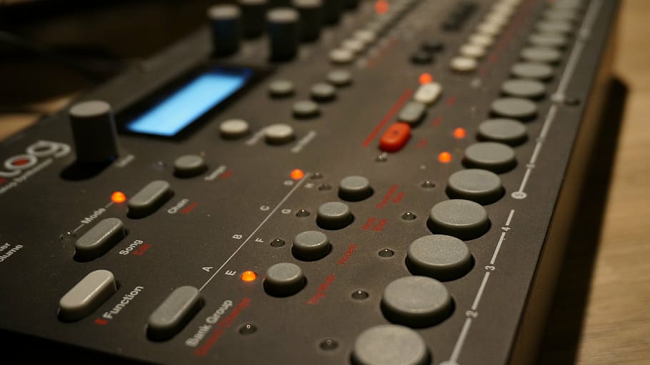 synth, electron, analogue, buttons, instruments, control, sound mixer HD wallpaper