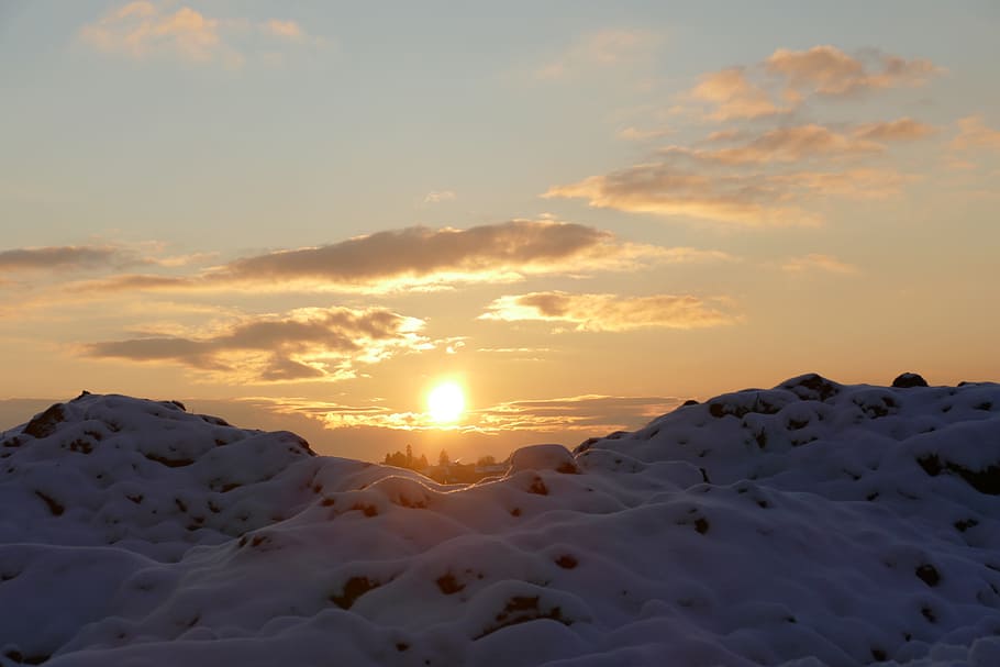 sunset, dawn, panoramic, nature, sky, dusk, beauty in nature HD wallpaper