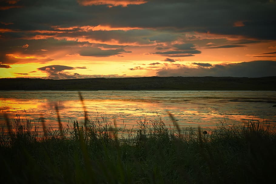 sunset, dawn, sky, tranquility, beauty in nature, tranquil scene HD wallpaper