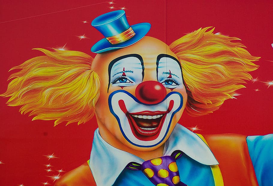 Circus Joker Wallpaper Creepy circus poster scary evil clown with paper ...