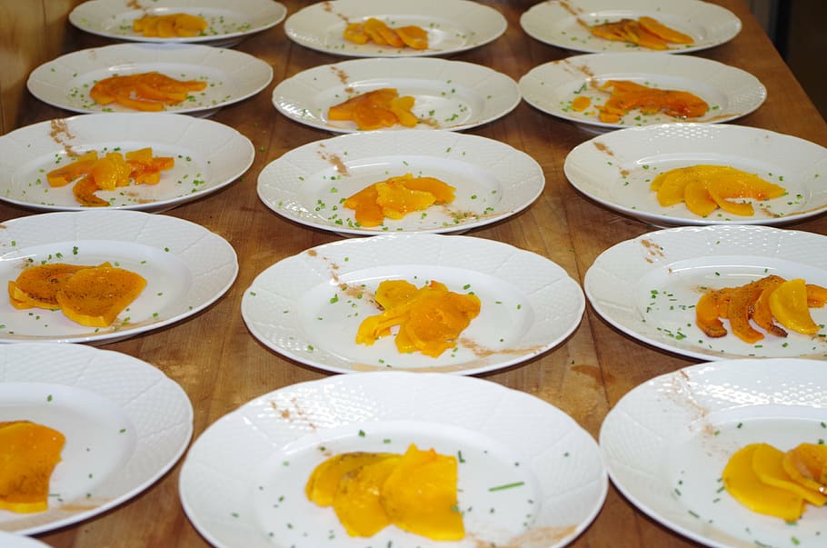 appetizer, pumpkin, serving, meal, kitchen, lunch, food, freshness HD wallpaper