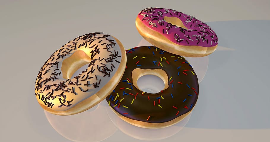 assorted-color doughnuts, donuts, refreshment, delicious, dessert HD wallpaper