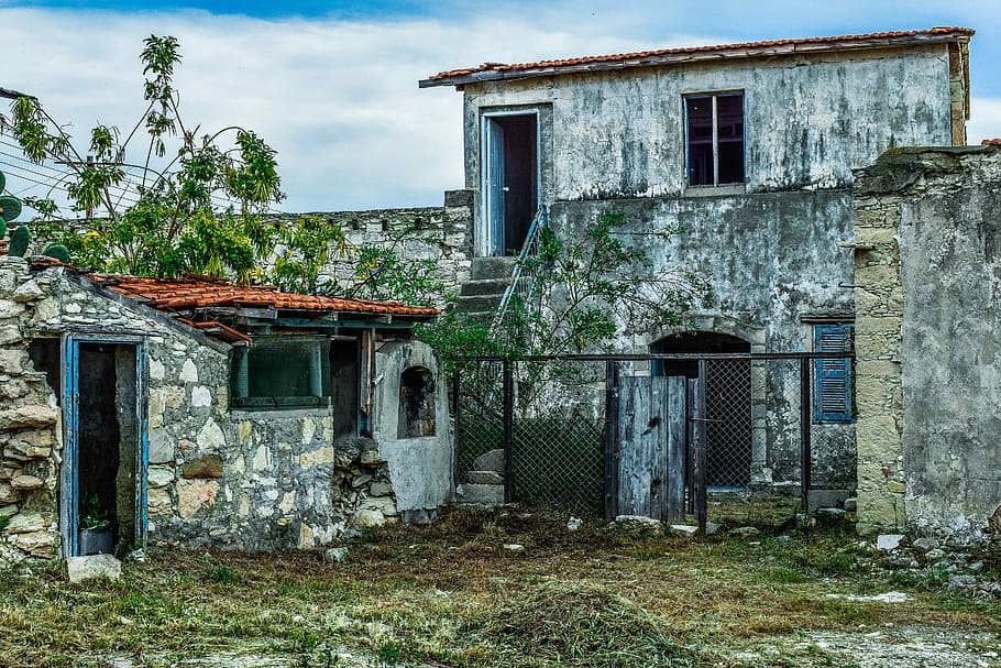 abandon house, architecture, abandoned, old, building, facade