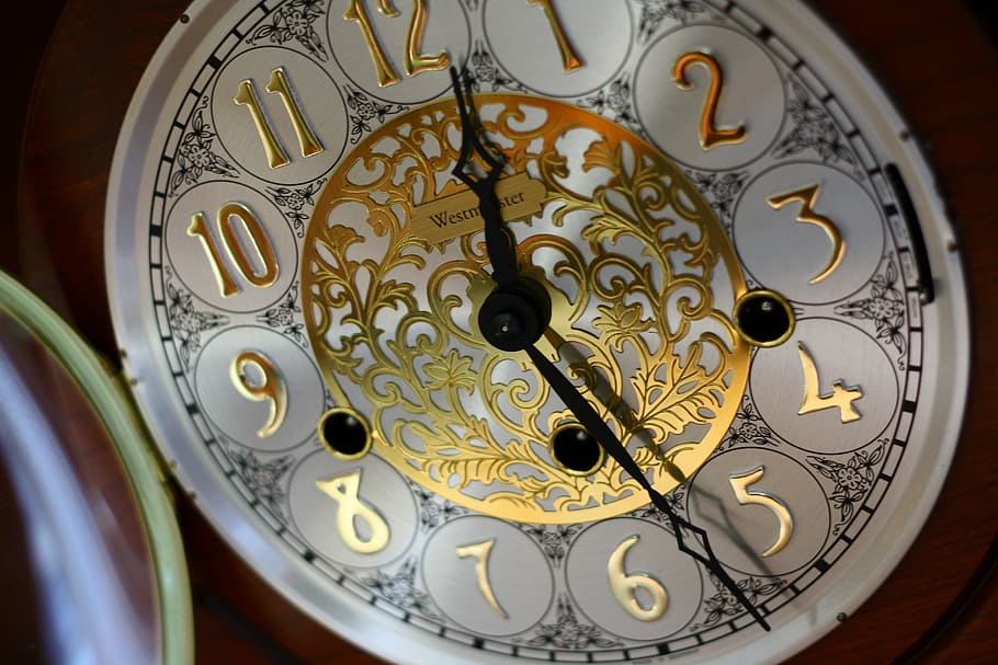 antique, clock, close-up, time, timepiece, pattern, no people HD wallpaper