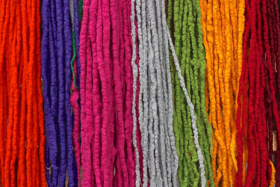 felt, bands, strings, colorful, wet felting, felted, multi colored HD wallpaper