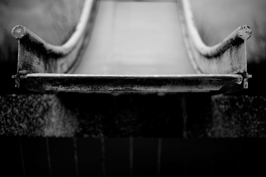 swimming pool, old, leave, dark, old building, series, input HD wallpaper