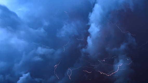 low angle photograph of dark cloudy sky, thunderstorm, clouds HD wallpaper