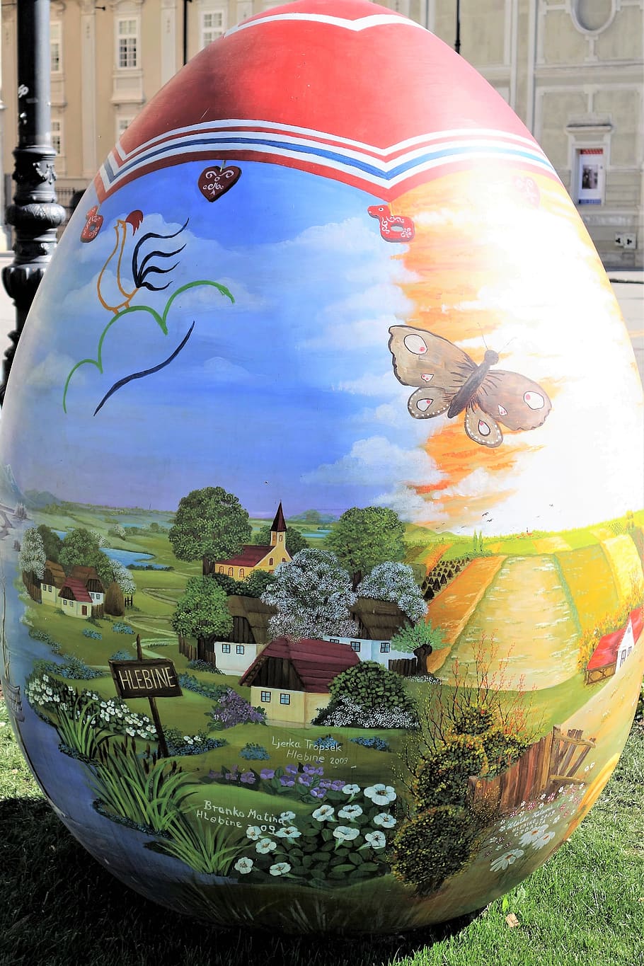 easter egg, croatian naive art, traditional, decoration, outdoors, HD wallpaper