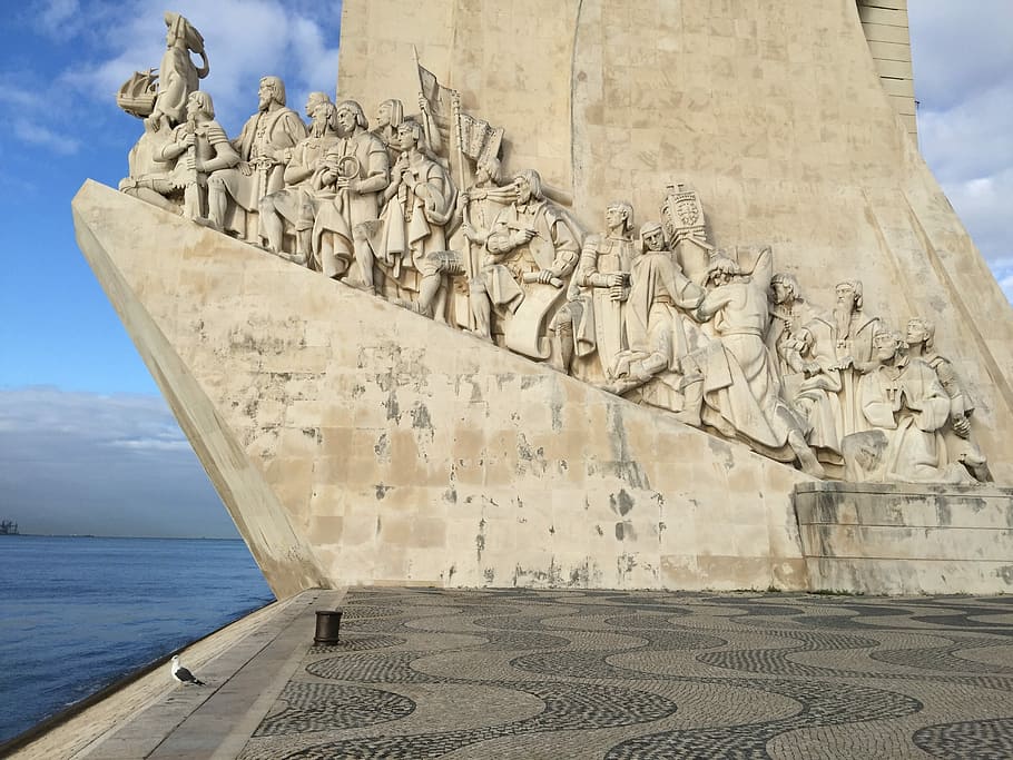 Lisbon, Portugal, padrão dos descobrimentos, sailors monument, HD wallpaper