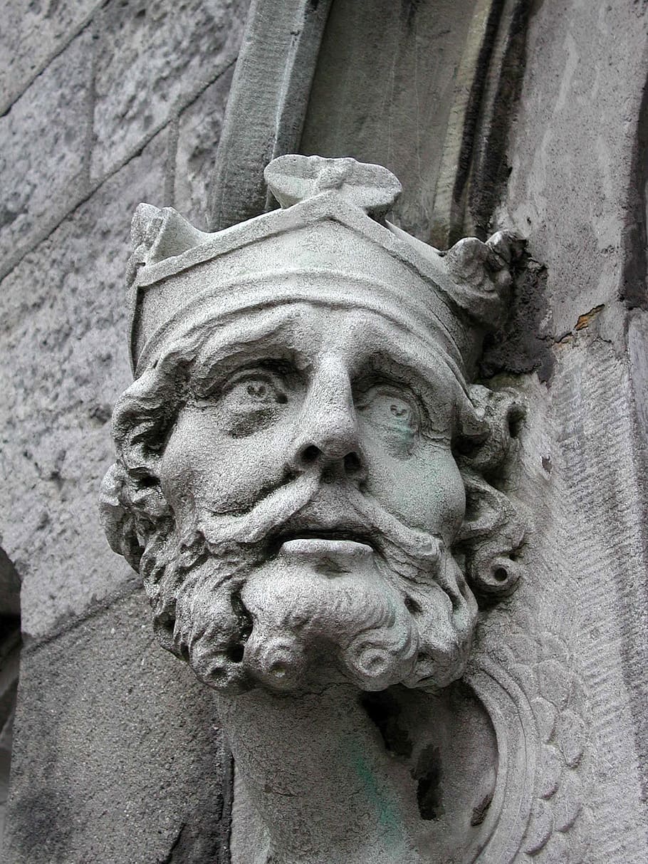 gargoyle, building, beard, gothic, architecture, medieval, european HD wallpaper
