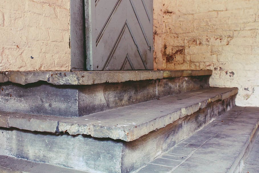 Stairs, Architecture, gradually, emergence, staircase, door HD wallpaper
