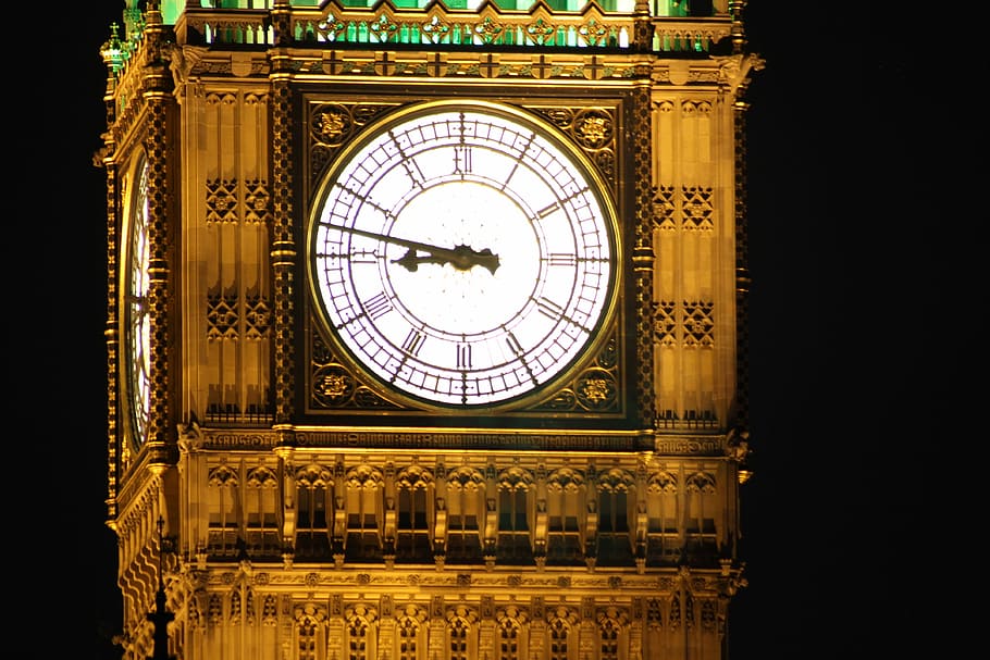 Big Ben, London, Clock, Landmark, england, united kingdom, clocktower, HD wallpaper
