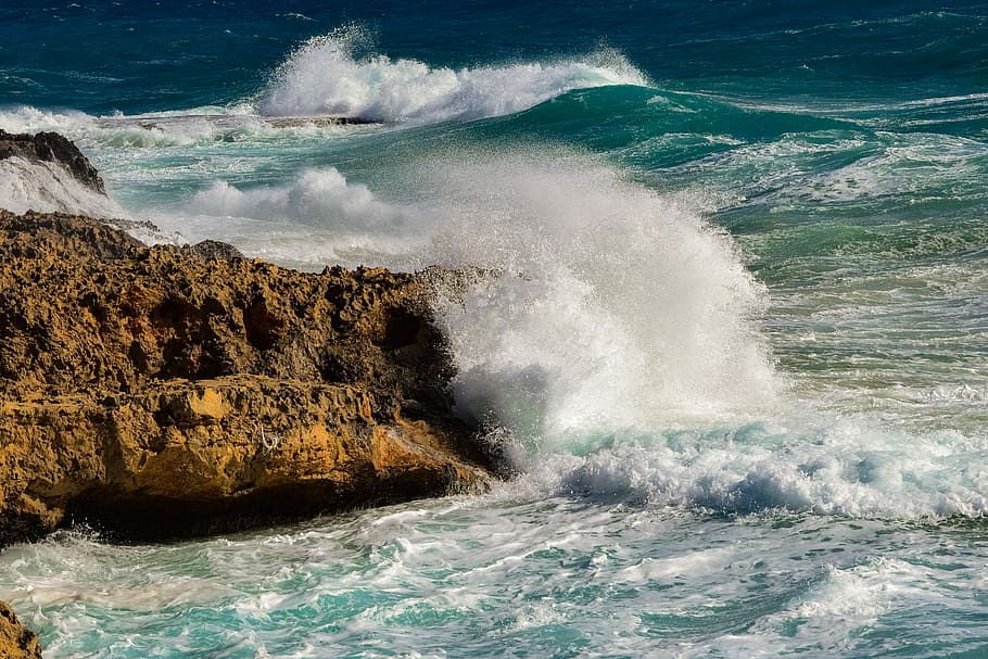 splash, water, sea, wave, crushing, splashing, seashore, foam spray HD wallpaper