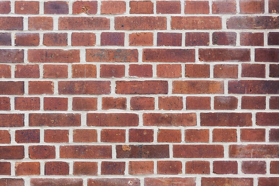 brick wall, background, red, construction, mortar, pattern HD wallpaper