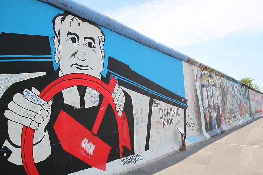 graffiti wall, berlin wall, ddr, architecture, places of interest HD wallpaper