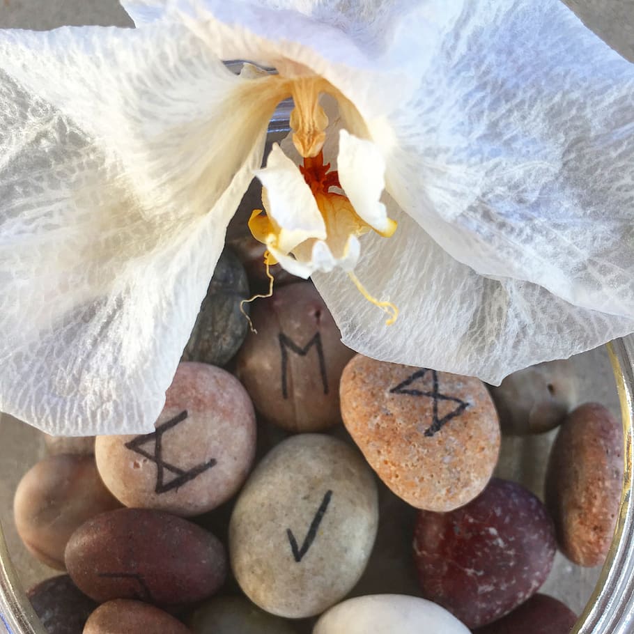assorted-color stone fragments, Rune Stones, Magic, esoteric
