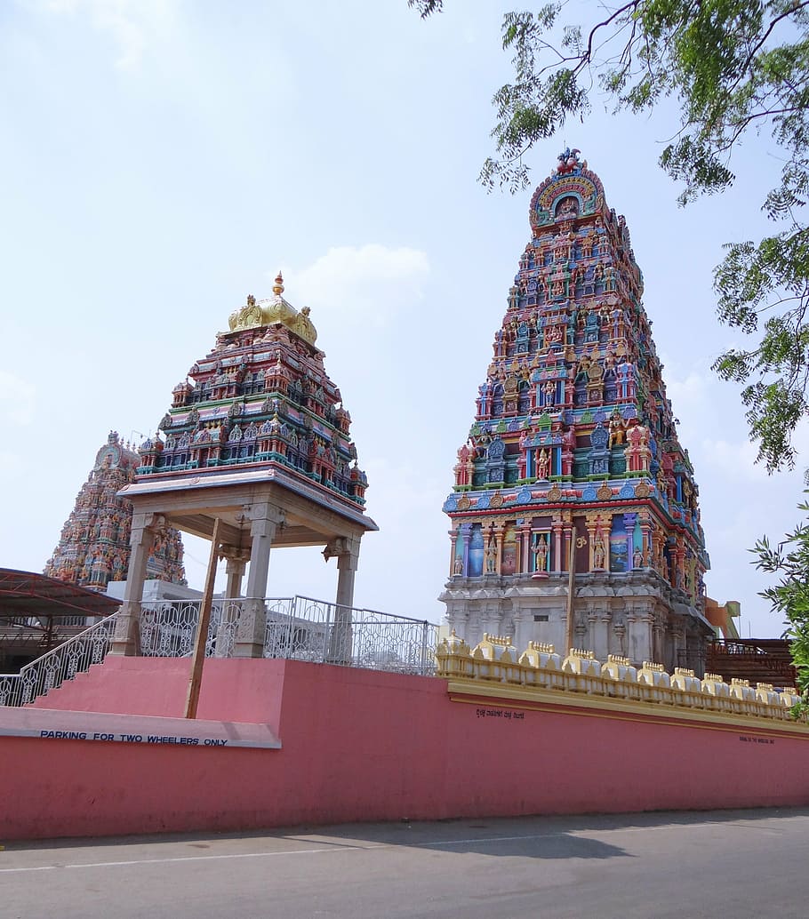 temple, rajarajeshwari, raja rajeshwari, shrine, hindu, hinduism, HD wallpaper