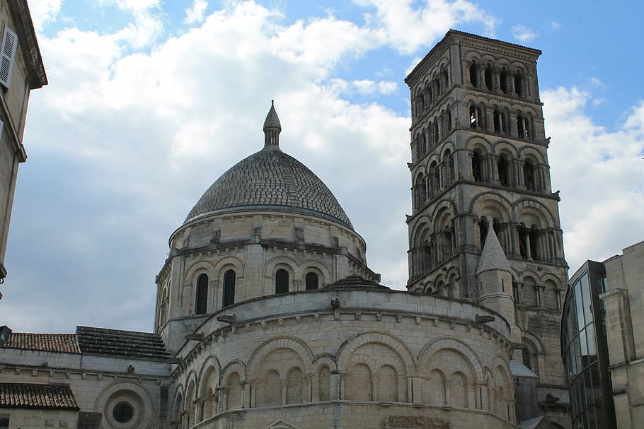 saint pierre cathedral, angoulême, france, charente, church, HD wallpaper