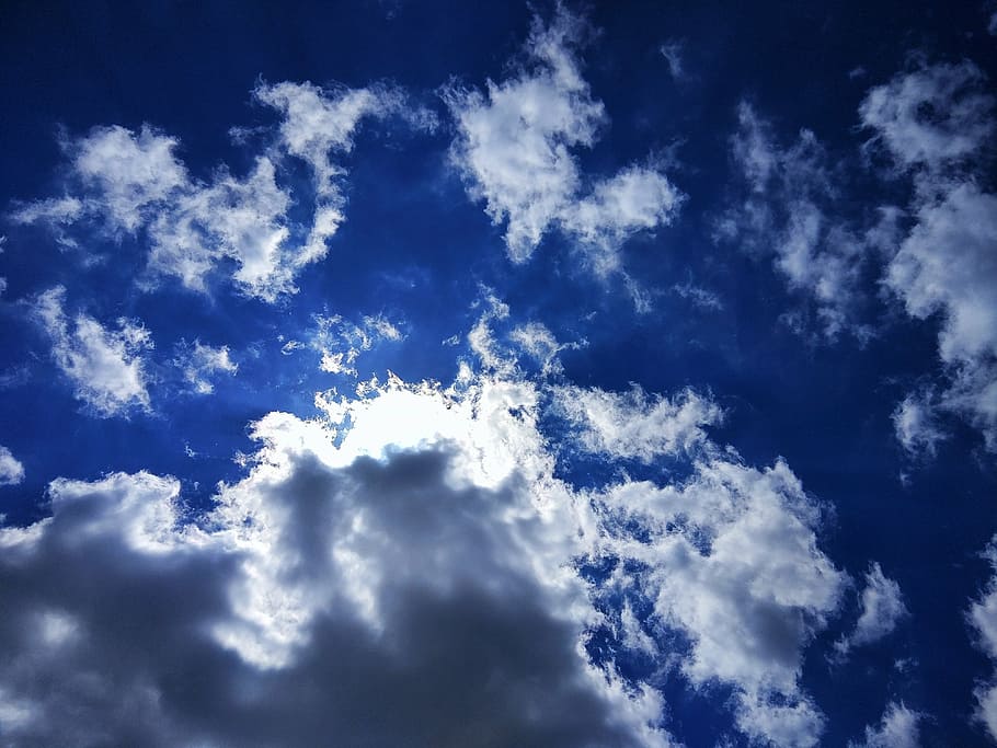 sky, clouds, blue, summer, bright blue sky, weather, clouds form HD wallpaper