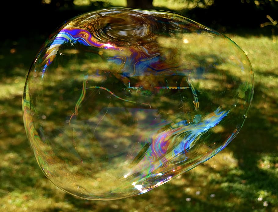 soap bubble, huge, large, make soap bubbles, wabbelig, iridescent HD wallpaper