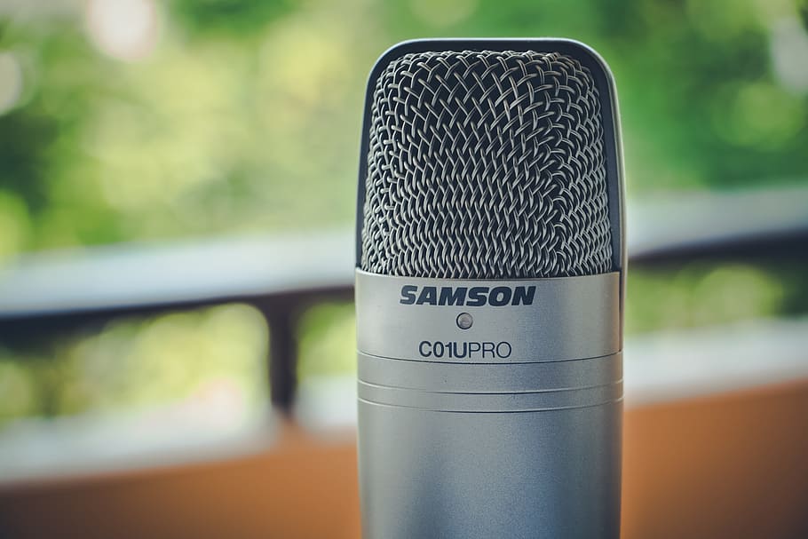 close up, macro, mic, microphone, samson, focus on foreground HD wallpaper