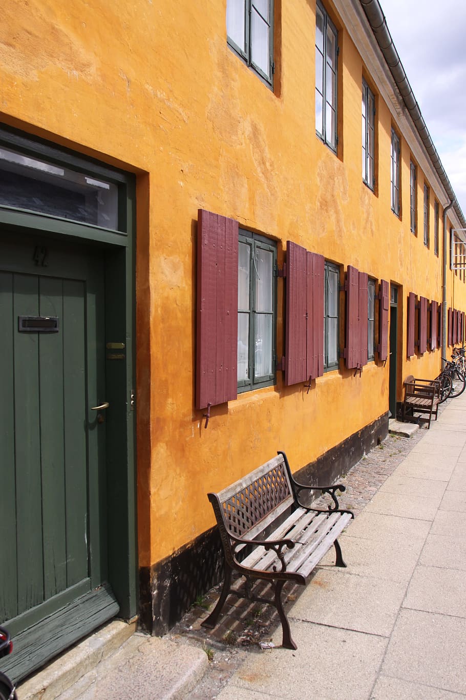 nyboder, dies, property, house, yellow, denmark, copenhagen HD wallpaper