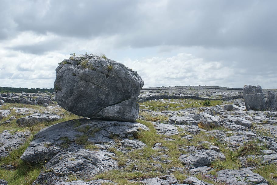nature, stone, rock, ireland, burren, grey, large, rocky, wild, HD wallpaper