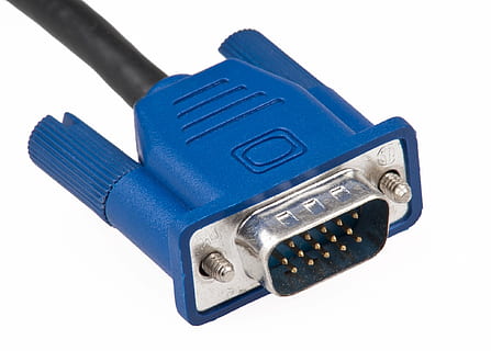 blue VGA cable, plug, computer, technology, connection, connector HD wallpaper