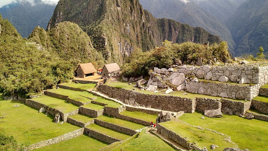 Machu Picchu, Cusco, Peru, field, landscape, day, mountain HD wallpaper