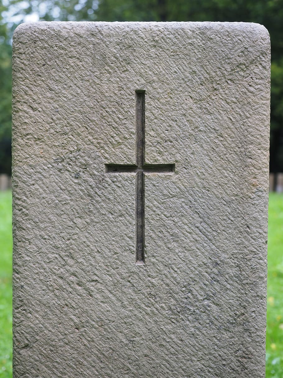 Cross, Tombstone, Cemetery, gravour, christianity, grave, religion, HD wallpaper