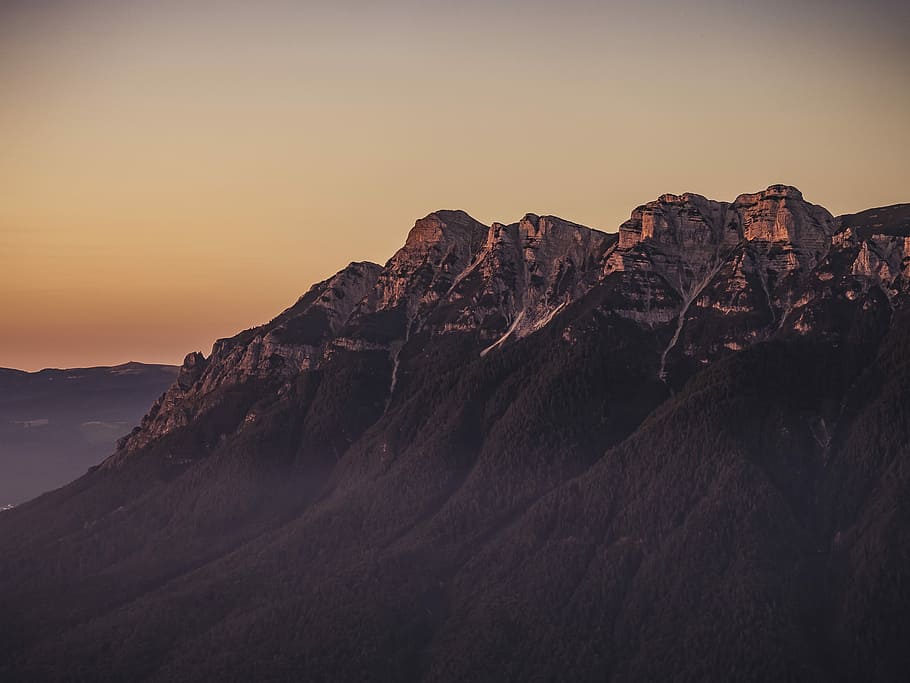 landscape photo of rock formation, landscape photo of mountain HD wallpaper