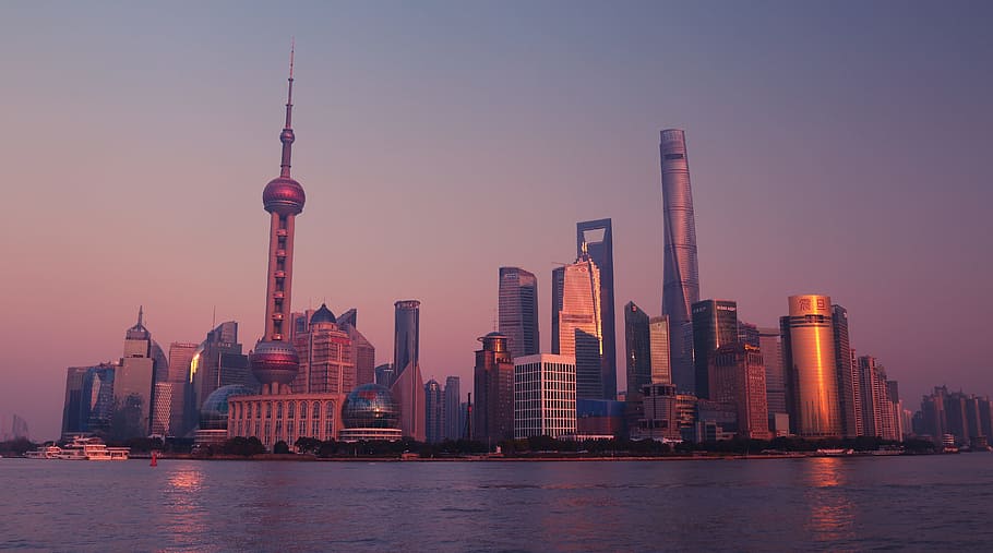 Oriental Pearl Tower, Shanghai during daytime, city, tall buildings, HD wallpaper