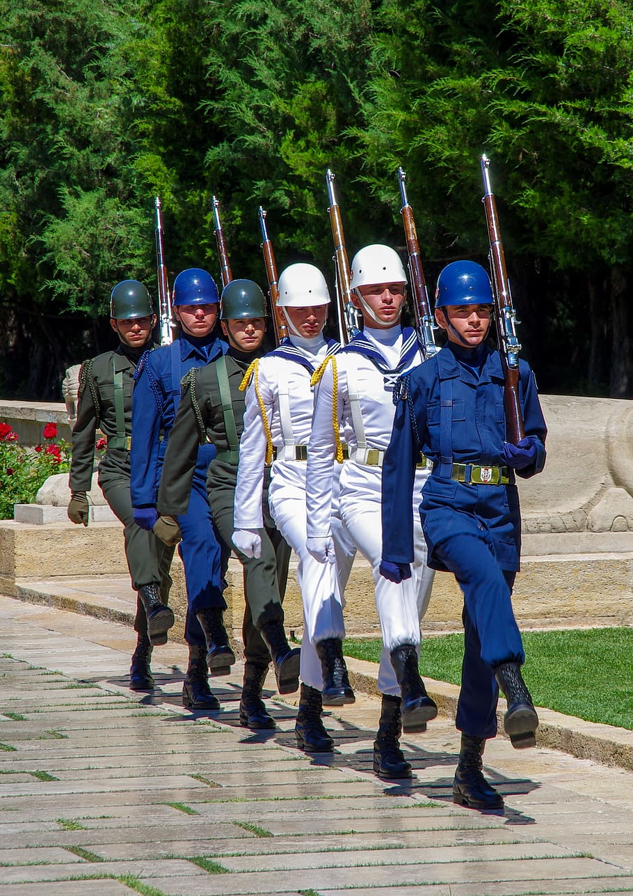 ankara, mausoleum, soldiers, seizure, atatürk, mars, turkey, HD wallpaper