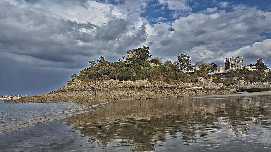 Perspective Dinard, Brittany, reflections, water, no people HD wallpaper