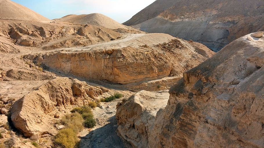 Sand, Desert, Judaean Desert, Israel, scenery, riverbed, wilderness, HD wallpaper