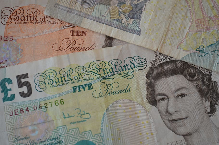5 British pound banknote, British Pounds, Banknotes, Bills, currency, HD wallpaper