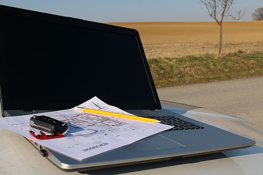 Building, Laptop, Visit, Site, Plan, building plan, technology HD wallpaper