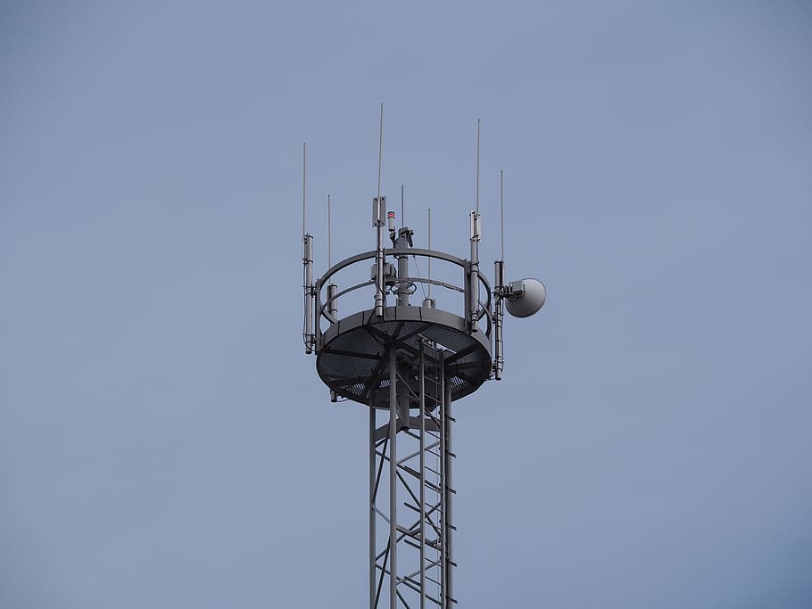 transmission tower, radio station, mobile phone mast, radio masts, HD wallpaper