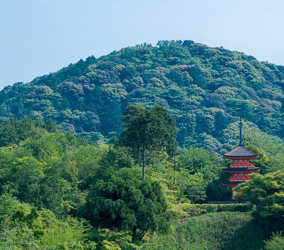 HD wallpaper: kyoto, japan, mountains, landscape, kiyomizu temple, asia ...