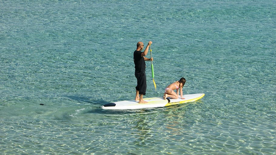 cyprus, protaras, fig tree bay, paddling, water, real people HD wallpaper