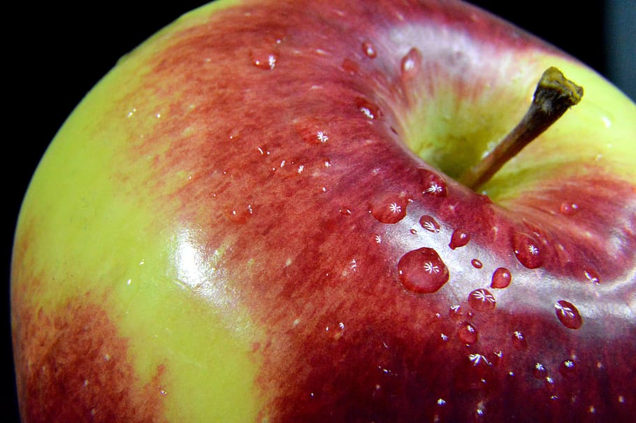 ripe apple, fruit, apples, eating, health, food, vitamin, fiber HD wallpaper