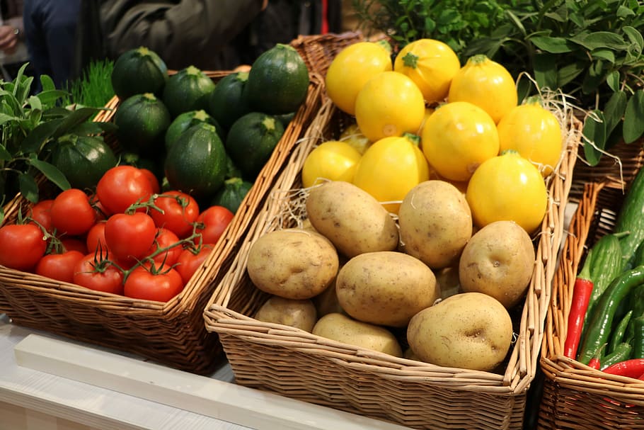 Tomatoes, Cucumber, Cook, Vegetables, frisch, nutrition, potato HD wallpaper