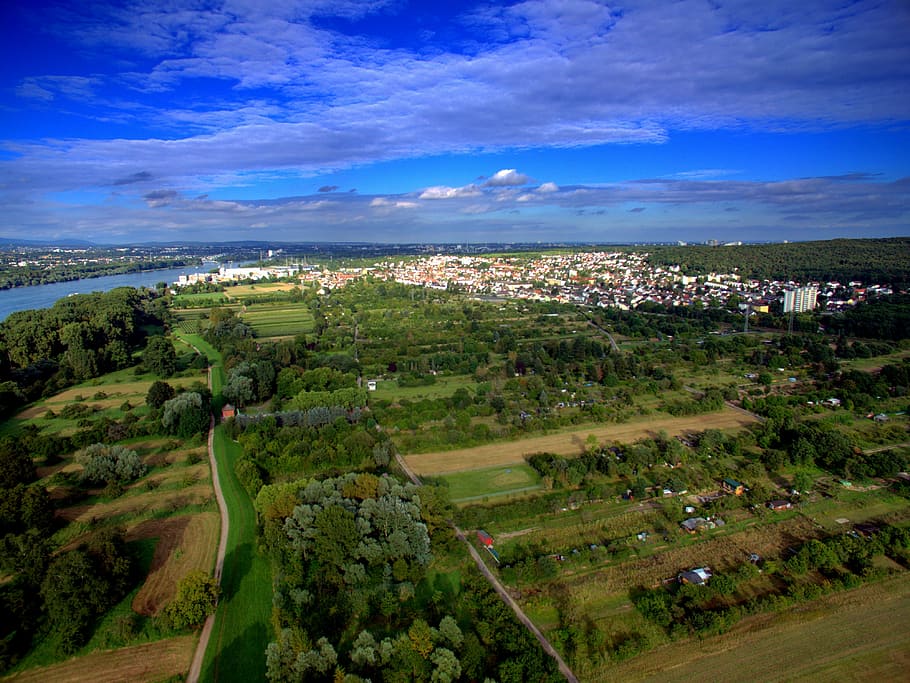 aerial view of fields during daytime, drone, quadcopter, camera HD wallpaper