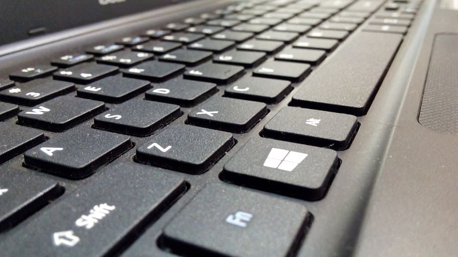 black laptop keyboard, Internet, Data, Input, keys, letters HD wallpaper
