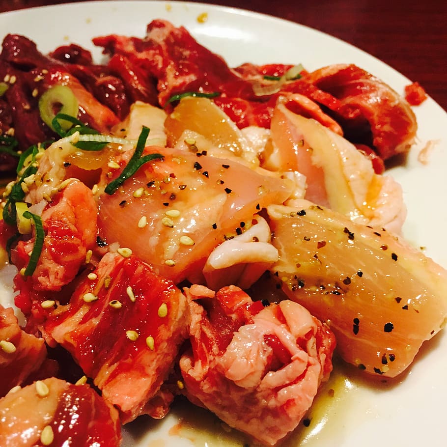 meat, beef, pork, raw meat, seasoning, food, delicious, soft HD wallpaper