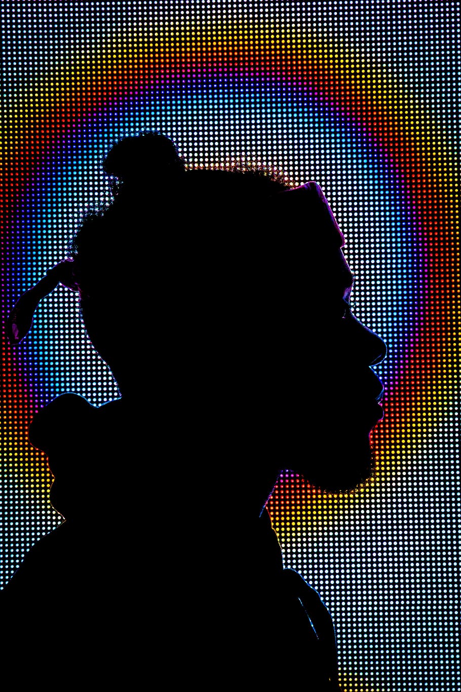 silhouette of man facing right, silhoutte of man, digital, person HD wallpaper
