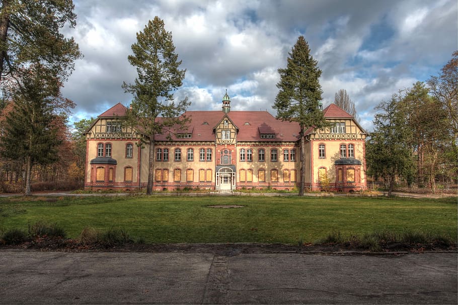 lost, places, leave, building, ruin, lapsed, health resorts HD wallpaper