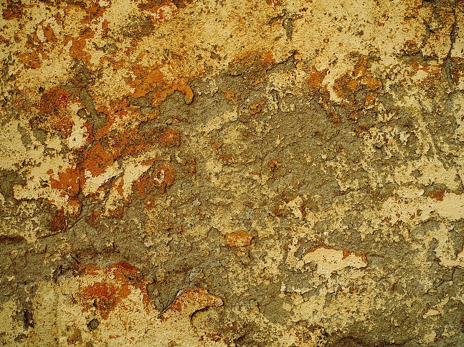 brown soil, plaster, old, texture, subsiding, structure, wall HD wallpaper
