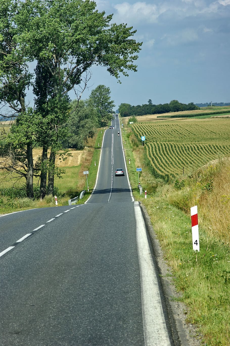 Blue Sky, Clouds, Road, Nature, Travel, transportation, highway HD wallpaper