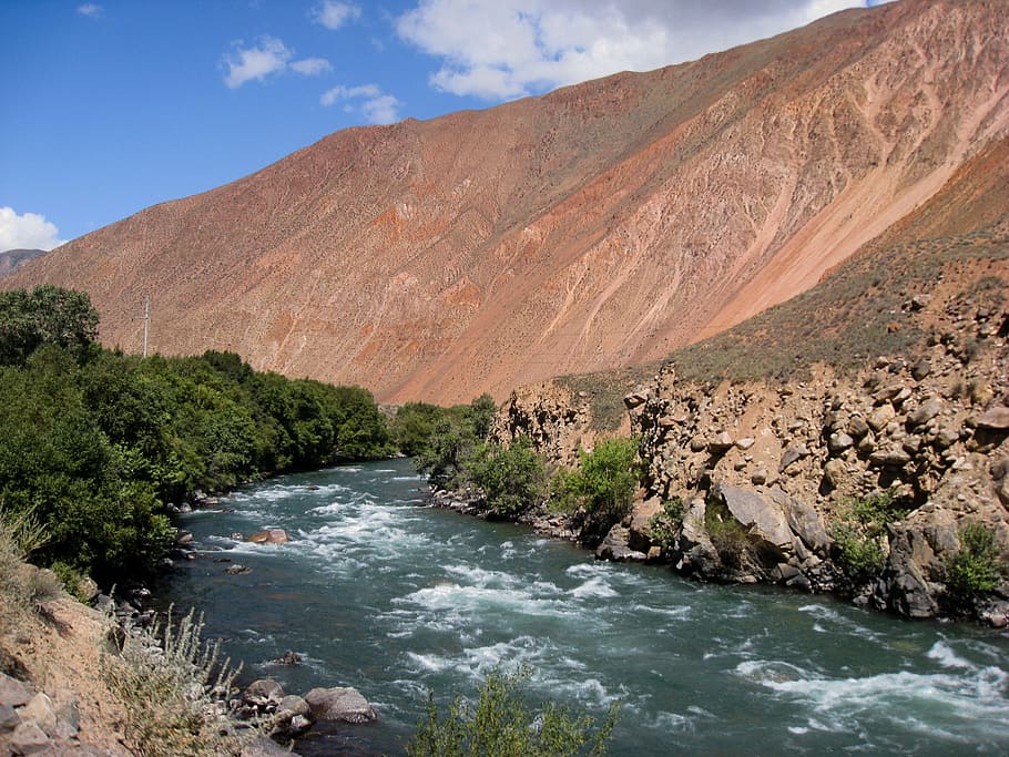kyrgyzstan, torrent, current, erosion, mountain, beauty in nature